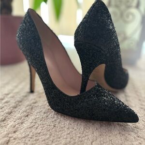 Black Glitter High Heels